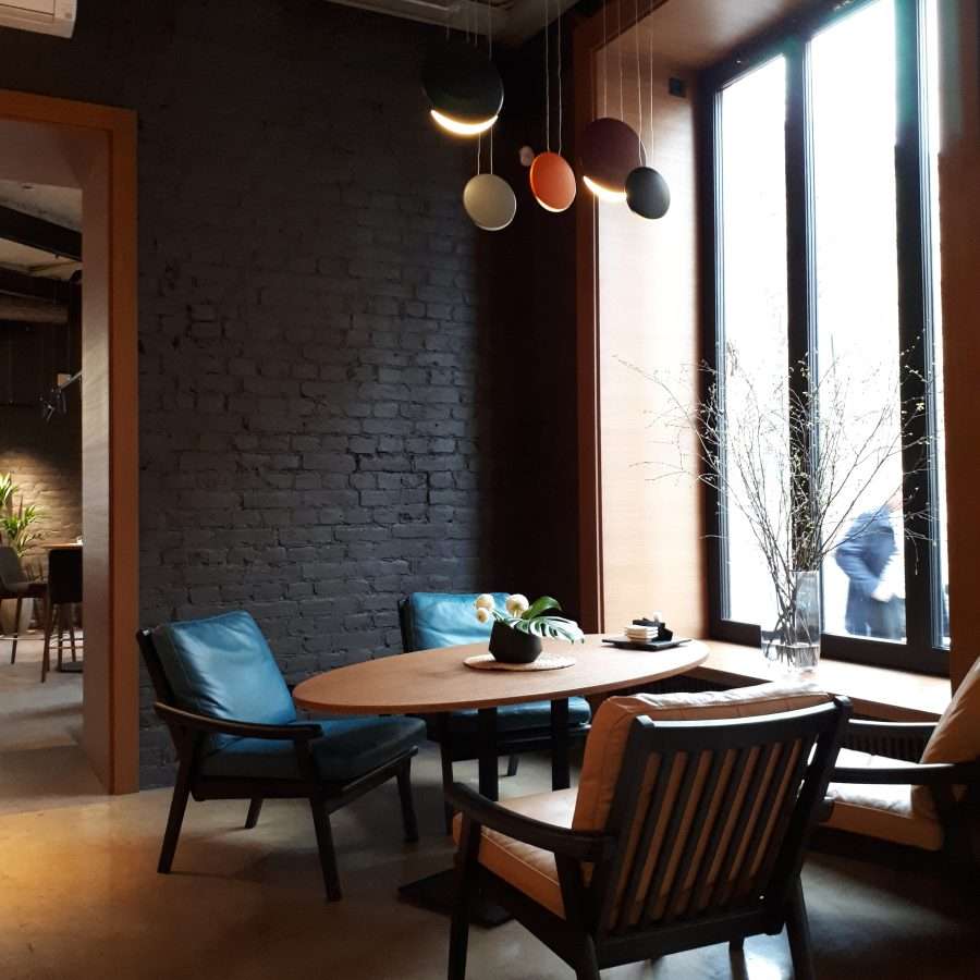  Empty Oval Brown Wooden Table